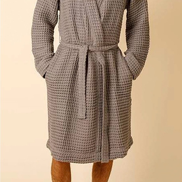 NEW MY HAPPY PLACE - Organic Turkish Cotton Grey Waffle River Size Small - $120 - Picture 11 of 12